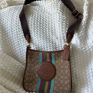Coach Tan and Brown Signature Bag